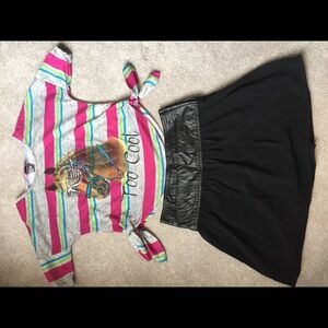 Girls Top and Skirt